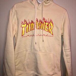 Thrasher cream/light-yellow hoodie